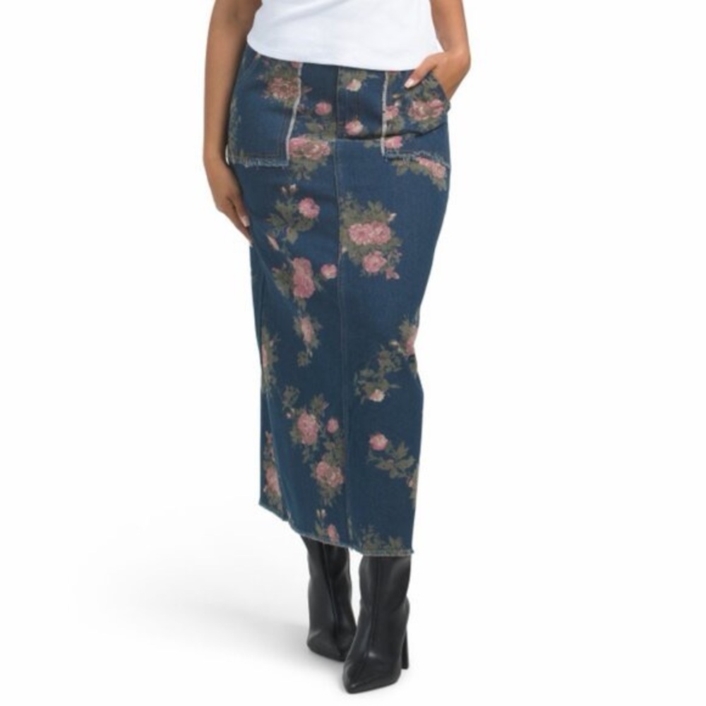 Heritage Blue Floral Maxi Skirt